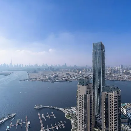Airy 5-Bedrooms Apartment At Harbour Views With Stunning Scenery Of Dubai Creek! Exterior photo